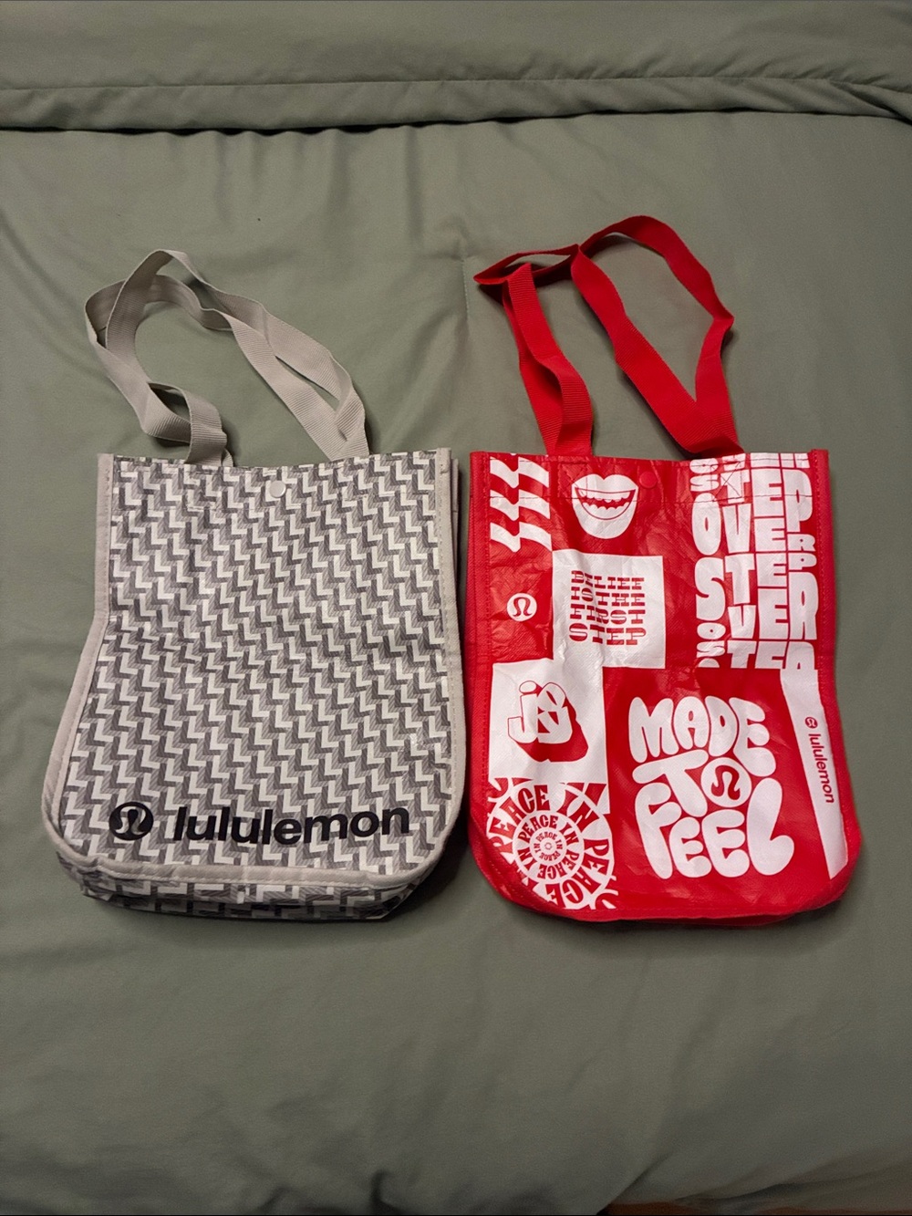 lululemon athletica Red & Gray Graphic Tote Duo